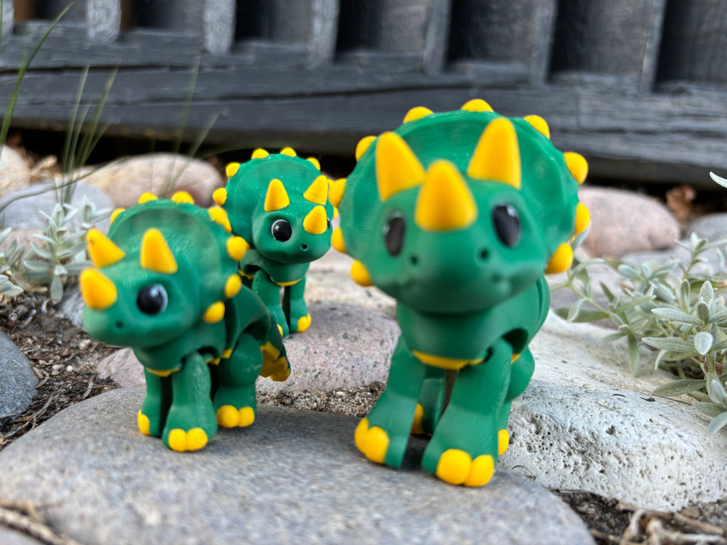 The Tickletop Triceratops Trio from Gigglebone Valley